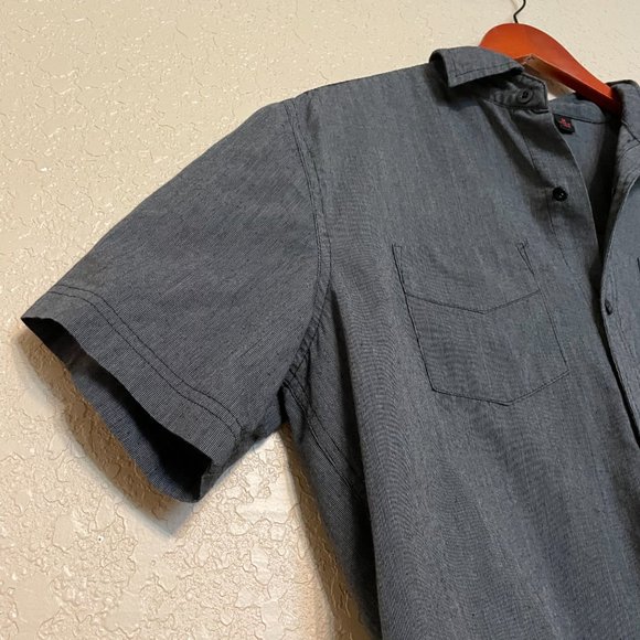Burnside Short Sleeve Button Down Shirt - Gray - Picture 8 of 8